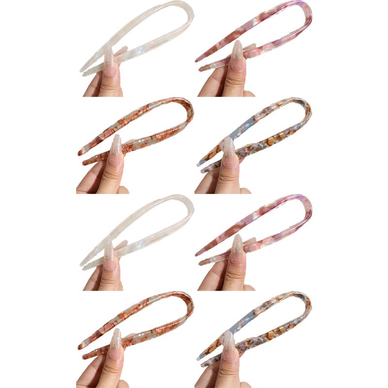 Chinese-style New Chinese Retro U-shaped Acetate Hairpin Fashion Gold Label Simple Hairpin Hair Accessory