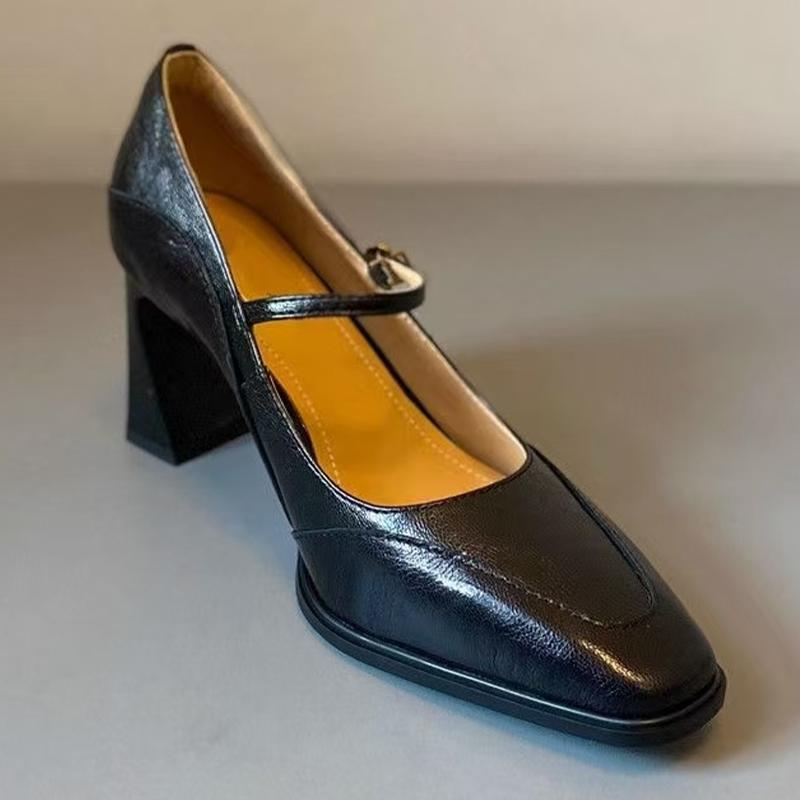 

Элегантные туфли-лодочки с острым носком, на высоком каблуке, массивная обувь, туфли для платья, туфли на каблуке, женские, 2025, лето, новая тенденция, женские zapatos 40 чёрный