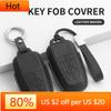 Interior Mouldings Leather Case Cover Car Key Protector Shell Fob Accessories For Ford Raptor F150 Edge Fusion Mustang Explorer