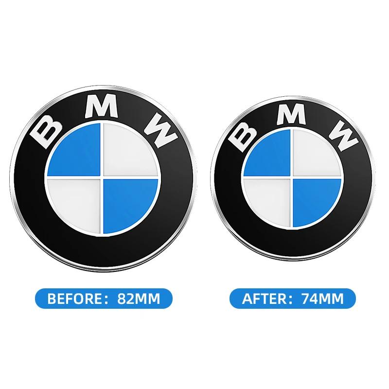 Emblema de Capó 74mm 82mm Logo Frontal de Capó de Coche Insignia de Tapa de Maletero Para BMW E39 E46 E30 E36 G20 E87 E60 E90 Accesorios