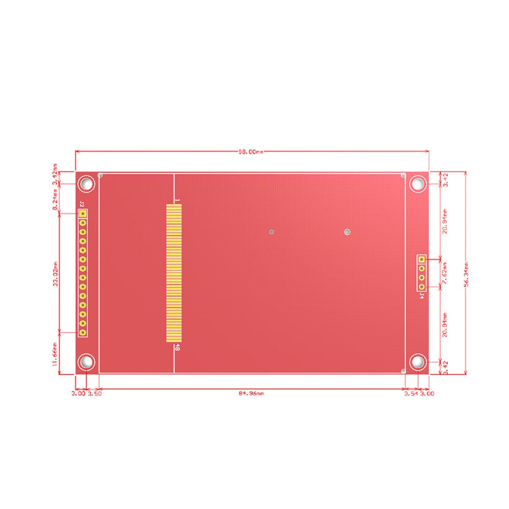 3.5 Inch 4.0 Inch 4 Wire SPI Serial LCD Display Screen Module 480*320 Color Touch Display ST7796S ILI9488 Interface TFT Module