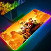 Tappetino Mouse Kung Fu Panda Gaming Mousepad RGB Retroilluminato Tastiera Ragazza Gamer Xxl Carino Tappetino per Laptop Tappetini da Tavolo Deskpad