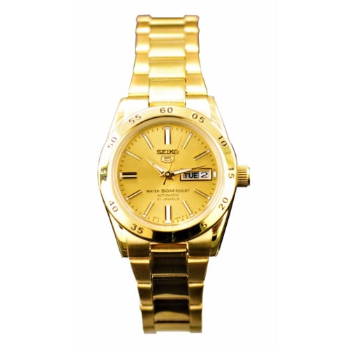 

Seiko SEIKO5 Automatic Gold Dial Women s Watch SYMG44K1
