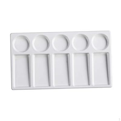 10 Compartment Ceramic Mixing Palette for Watercolor And Acrylic