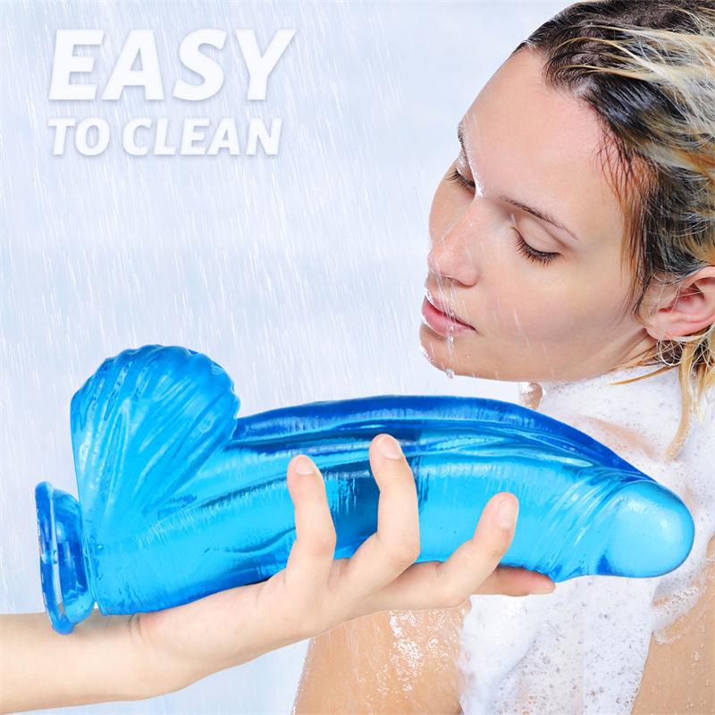Female Oversized Dildo Color Transparent Simulation Dildo Penis Adult Erotic Sex Products