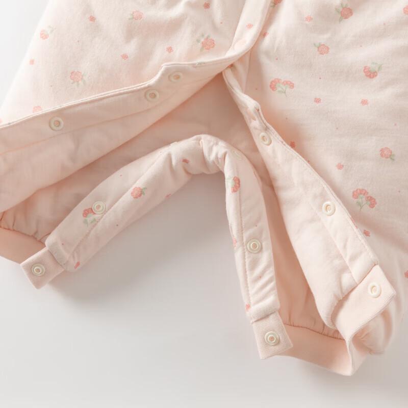DavidBella Girl's Padded Floral Winter Romper