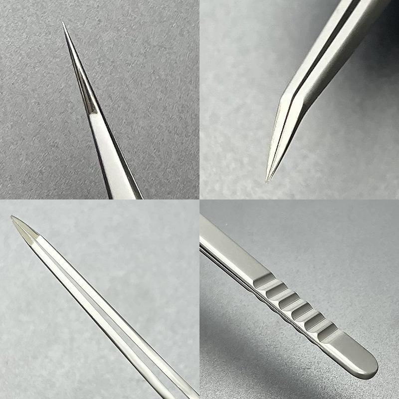 Precision Dual-Tip Stainless Steel Eyelash Tweezers & Beauty Scissors