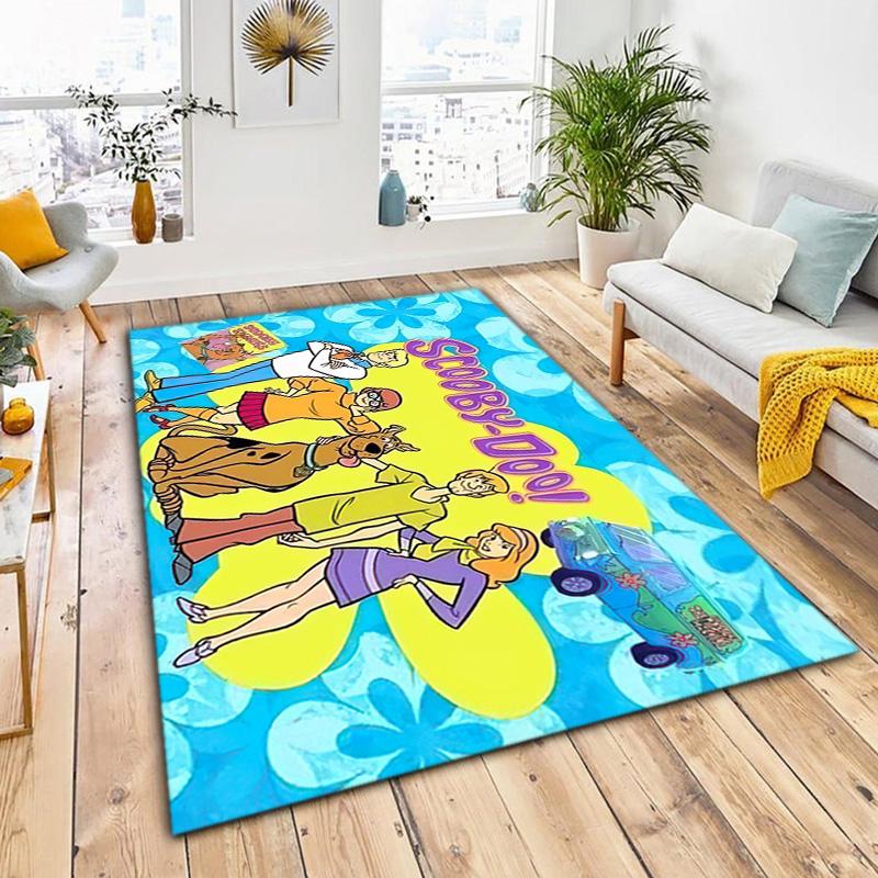 Halloween Cartoon Comedy Adventure Movie Scooby-Doo Carpet Is Suitable for Living Room and Bedroom Doormats Office Balcony Decorative Carpet V7