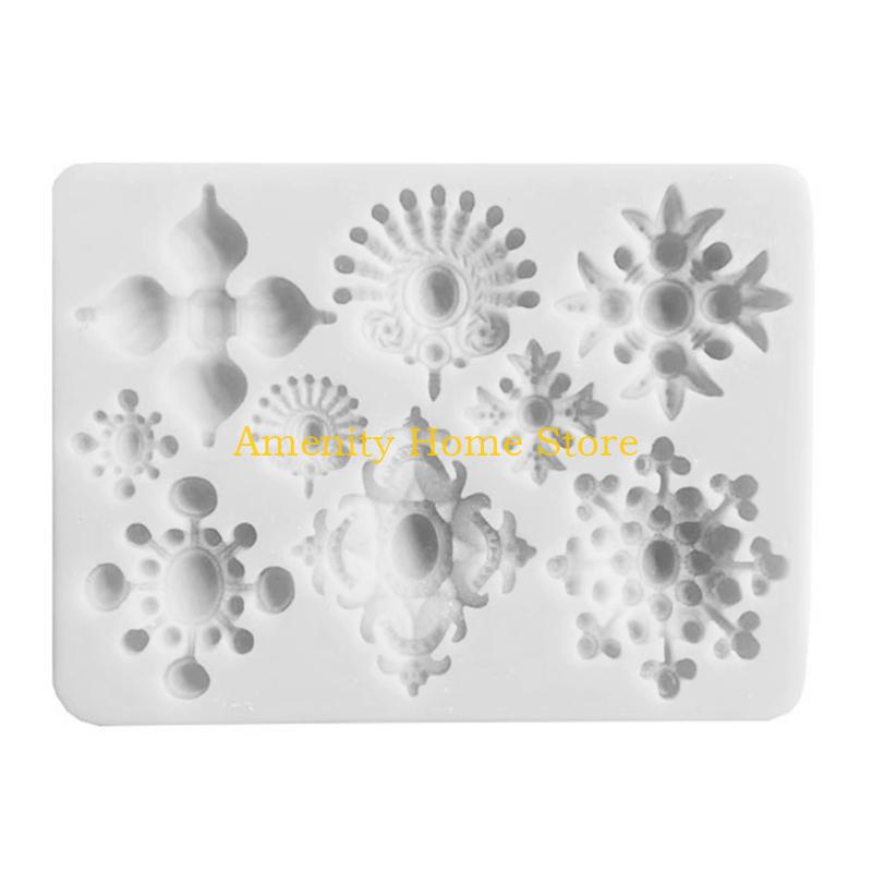 

F26C Silicone Fondant High Quality Wedding Cake Jewelry Decorations Cupcakes белый