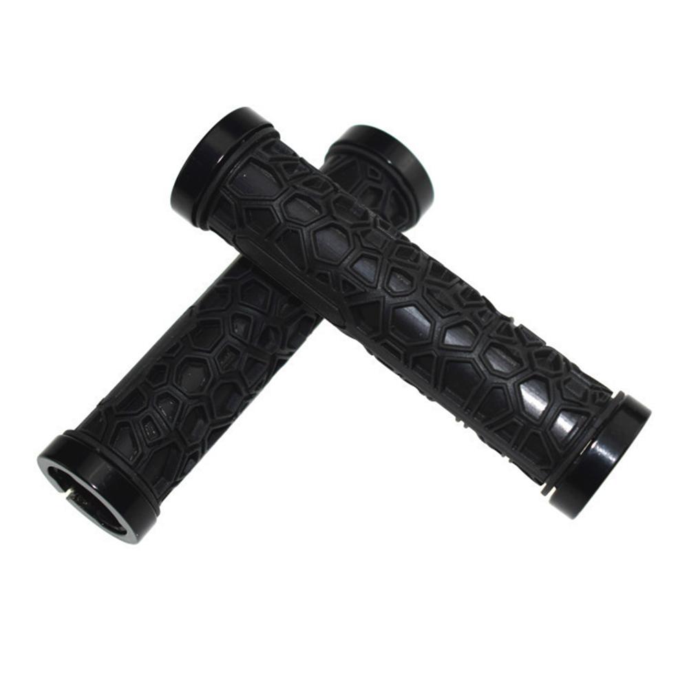 1 Pair Rubber Bicycle Handlebar Grips Shockproof Ergonomic Design Double-sided Mountain Bike Handlebar Covers