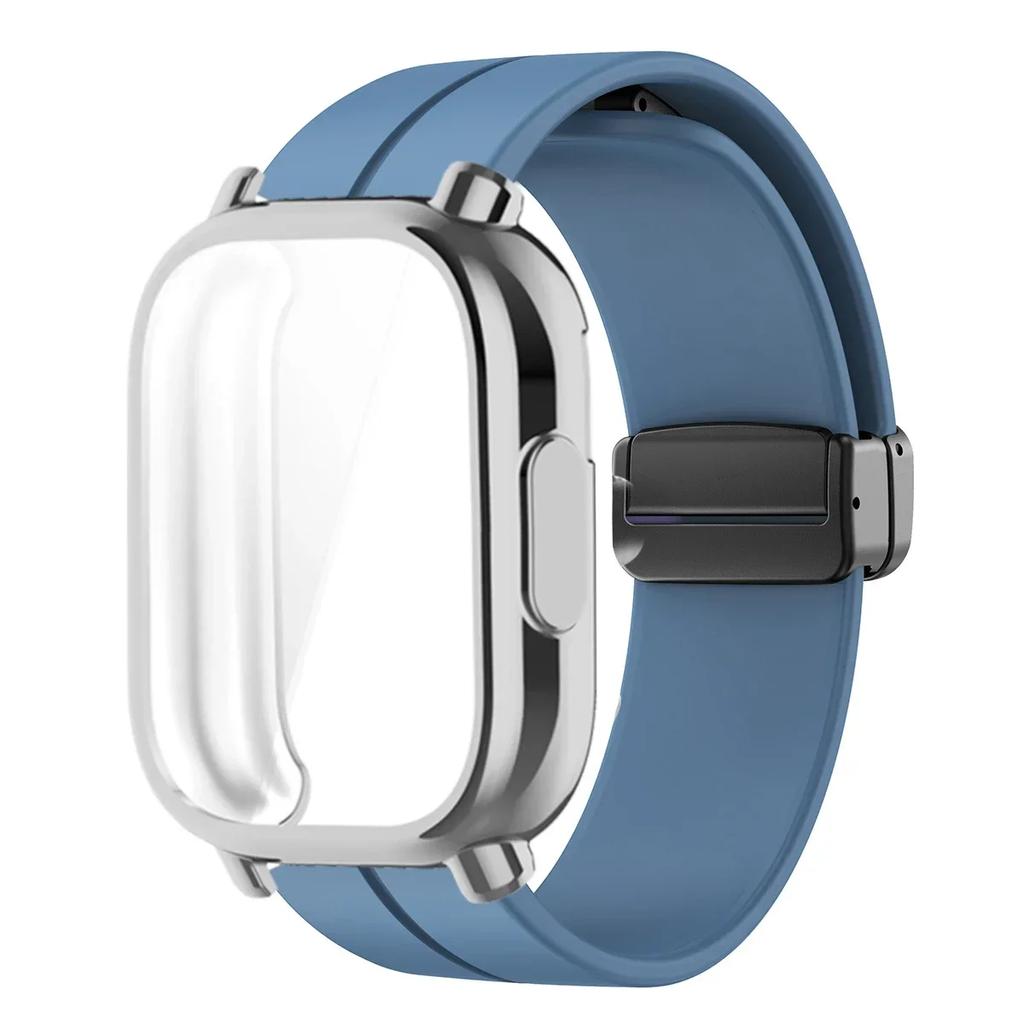 Magnetisches Silikonarmband + Hülle für Xiaomi Redmi Watch 5 Active Lite Smartwatch Armband und Hülle für Redmi Watch 5 Active Lite