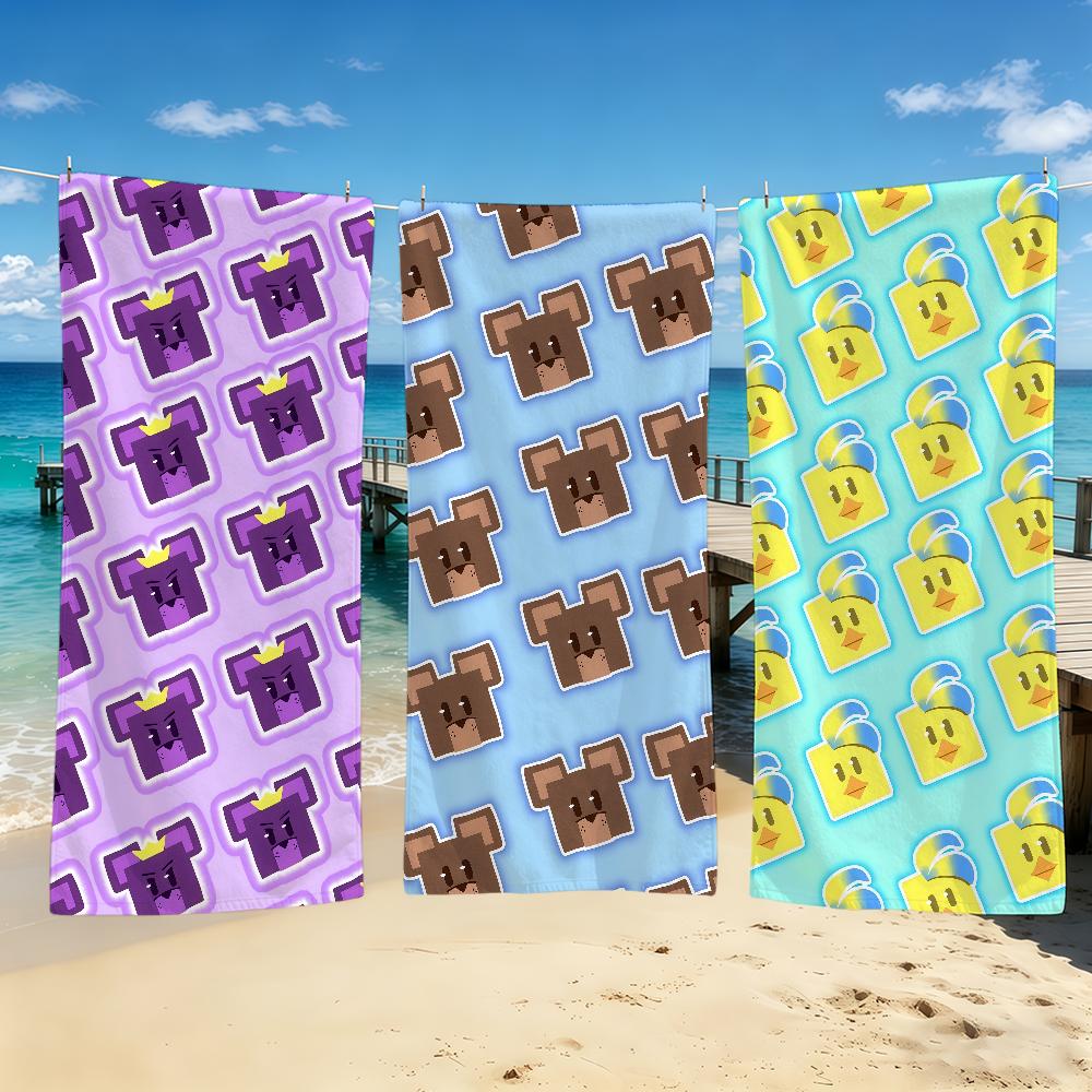Game Towel A-Adventure For S-Super Outdoor B-Bear Camping Beach Towel Super Absorbent Quick-Drying Summer Towel