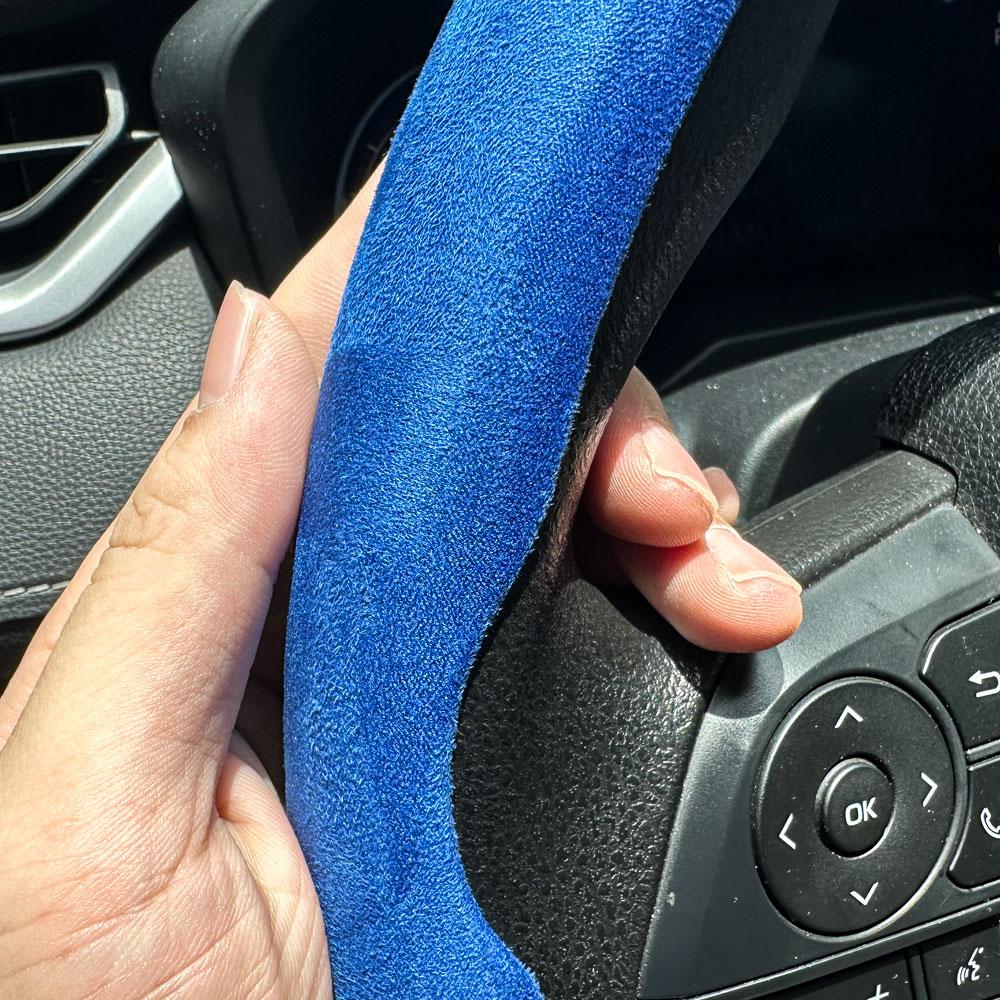Suede Universal Car Steering Wheel Booster Cover Non-Slip Auto Interior Steer Protector Decoration Accessories Winter Keep Warm