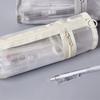 Large Capacity Pencil Bag Pen Case Mesh Pencil Case Japanese Styles Pen Bag Pencil Pouch School Office Supplies