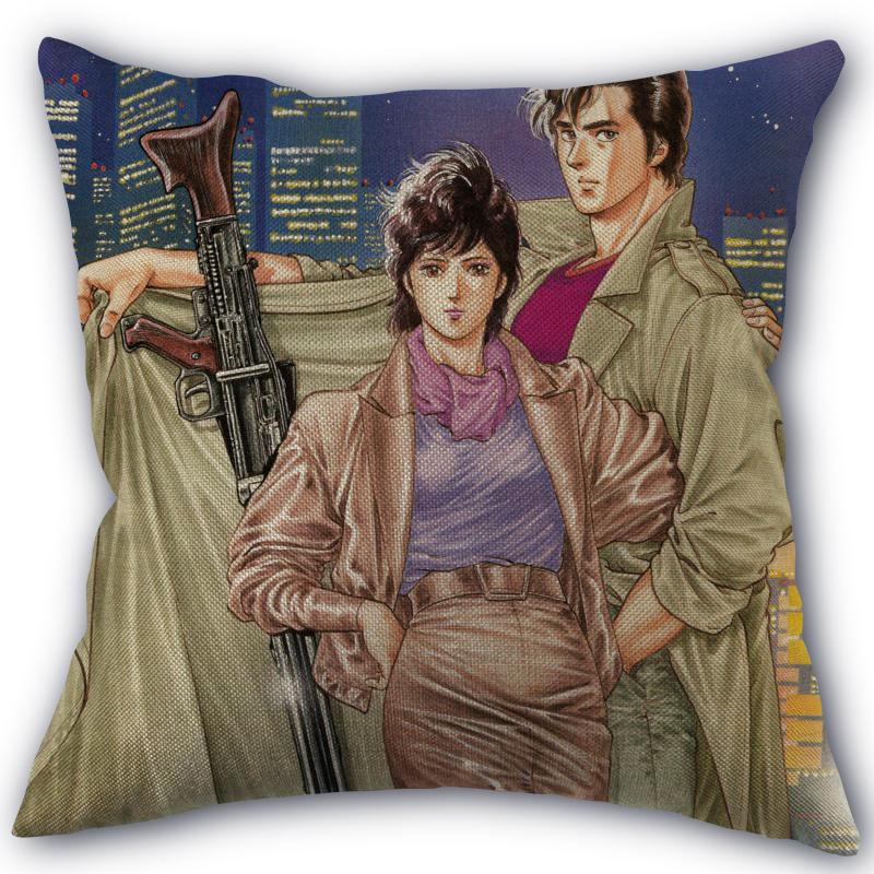 Custom Pillowcase City Hunter High Quality Home Textile Cotton Pillow Cover Wedding Decorative Pillow Cover Square 45X45cm 01-11
