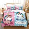 Pink Rainbow Horse Bedding Set Single Twin Full Queen King Size Unicorn Bed Set Aldult Kid Bedroom Duvet Cover Sets 3D Print 034