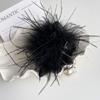 Autumn and Winter New Style Super Fairy Feather Catch Clip Large Hair Volume Large Back of The Head Shark Clip Pure Desire Wind Hair Clip Headdress