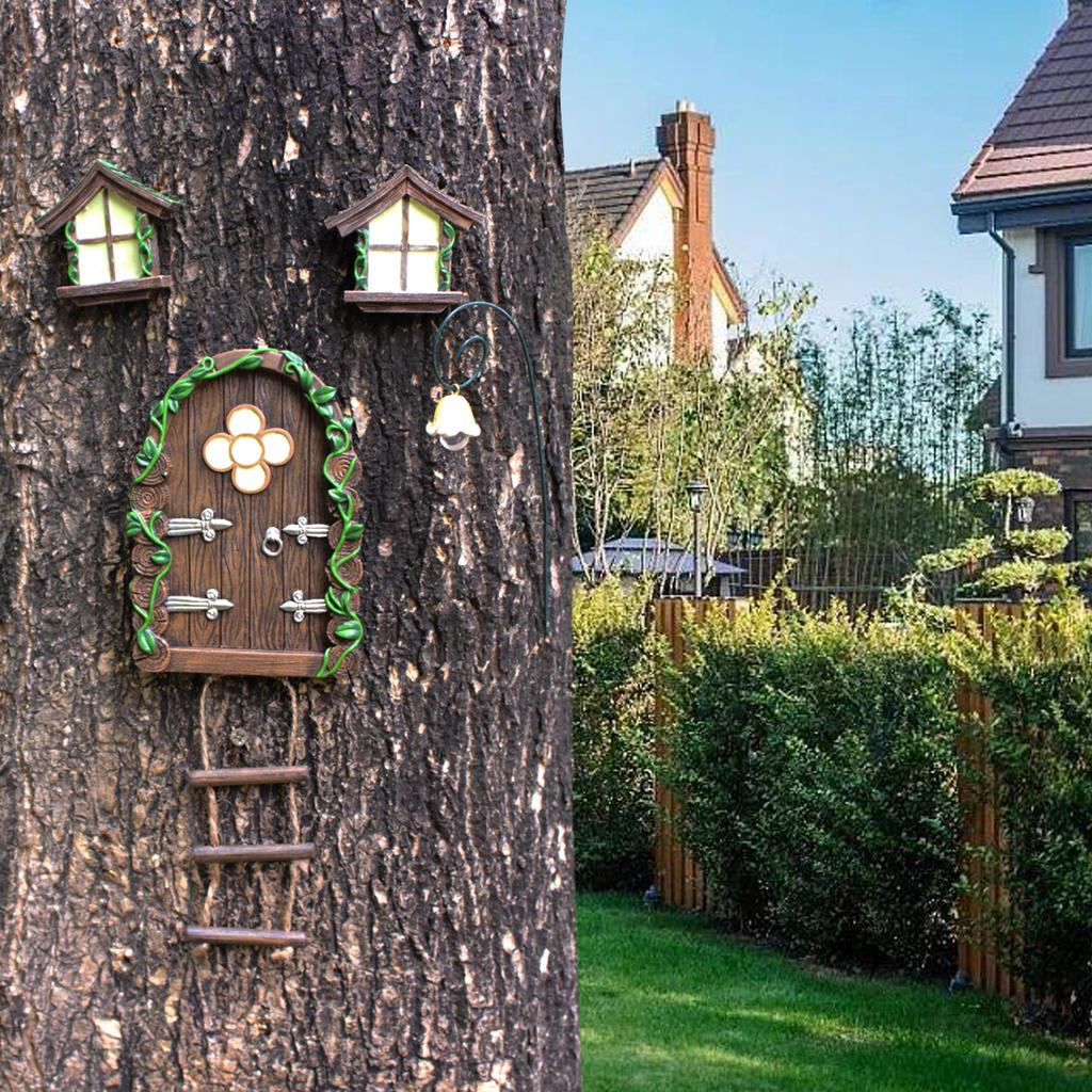 1 Set, Mini Fairy Tale Door Decorations,Outdoor Decorative Pendants, OutdoorDecorative Garden Statue Stake For Patio Decoration