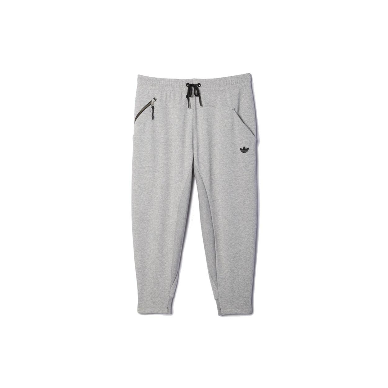 adidas originals Athleisure Casual Sports Knit Cropped Pants Gray Men s AB9282 L