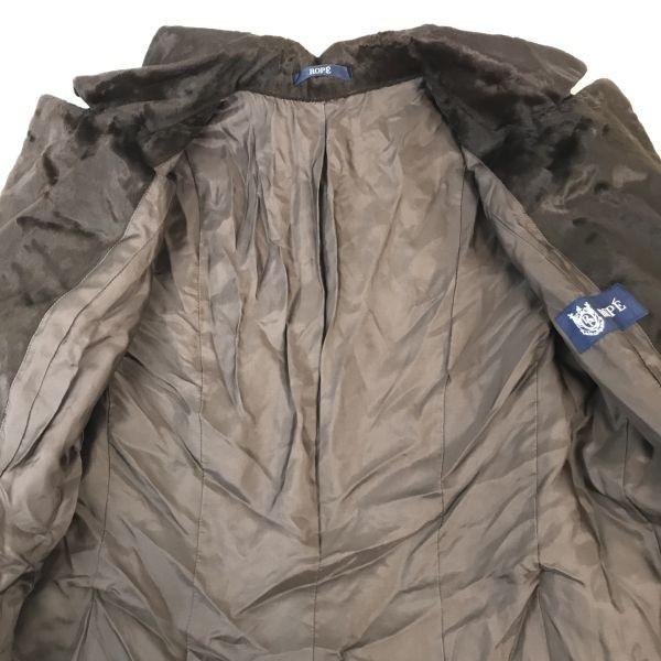 Rope Japan 90s-00s Velvet Chester Coat Women’s M Brown Luxury Cupra Lining(USED)