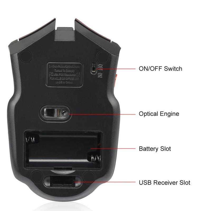 2,4 GHz Drahtlose Maus Optische Mäuse mit USB Empfänger Gamer 1600 DPI 6 Tasten Maus für Computer PC Laptop Zubehör