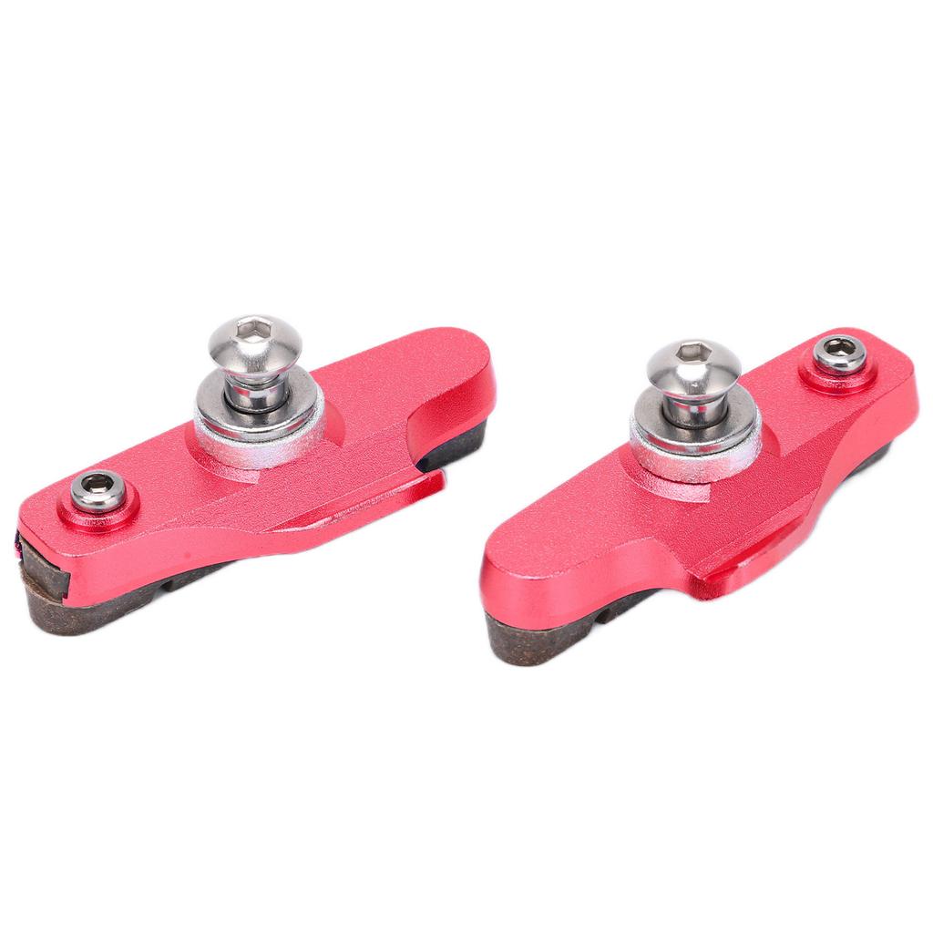 CANSUCC 2pcs Bike Brake Pads Professional Mountain and Road Bicycle V Brake PadsRed