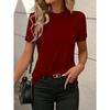 Summer New Solid Color Round Neck Short-sleeved Loose T-shirt Shirt Vest for Women