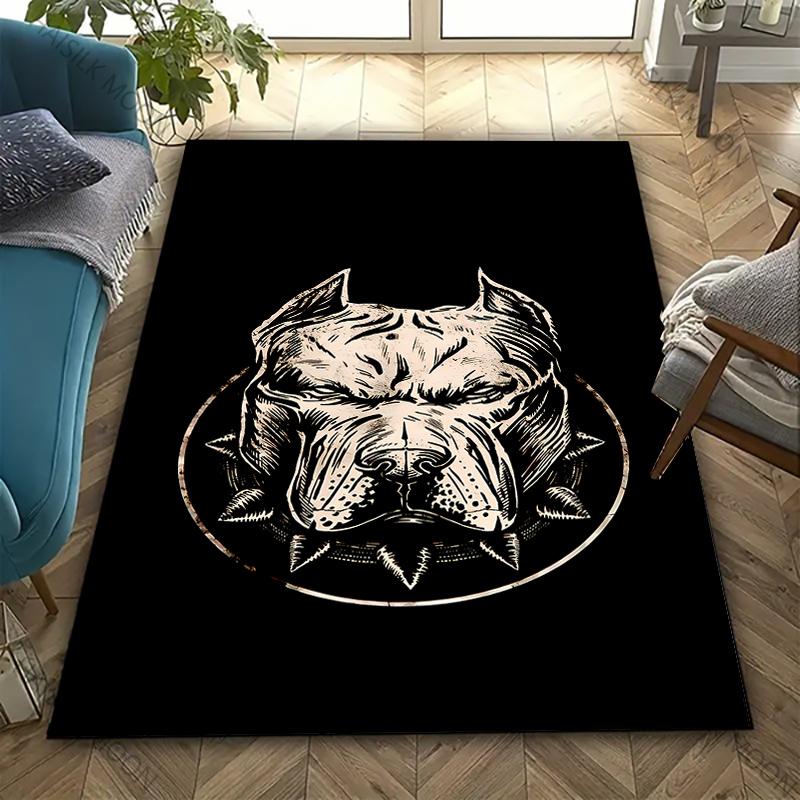 3D HD APBT American Bully and Pitbull Carpet New Release! Rug for Living Room Bedroom,Office Areas,Durable Machine Washable Mat