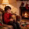 Wood Deer Plush Toy With Pp Cotton Filling For Christmas Gift Decor