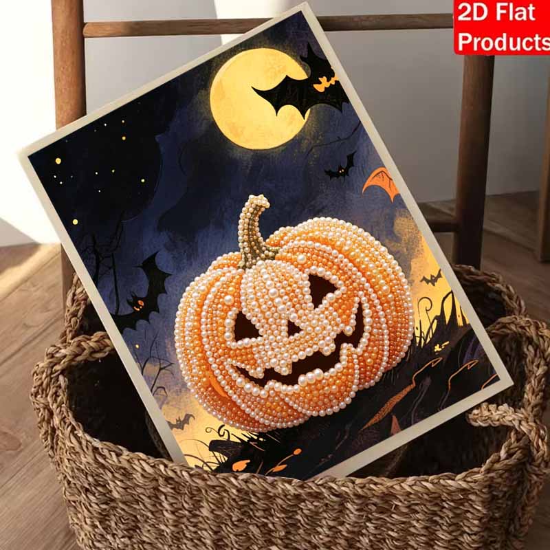 Halloween Pearl Painting Handmade Diy Art Pumpkin Pearl Home Decoration Painting