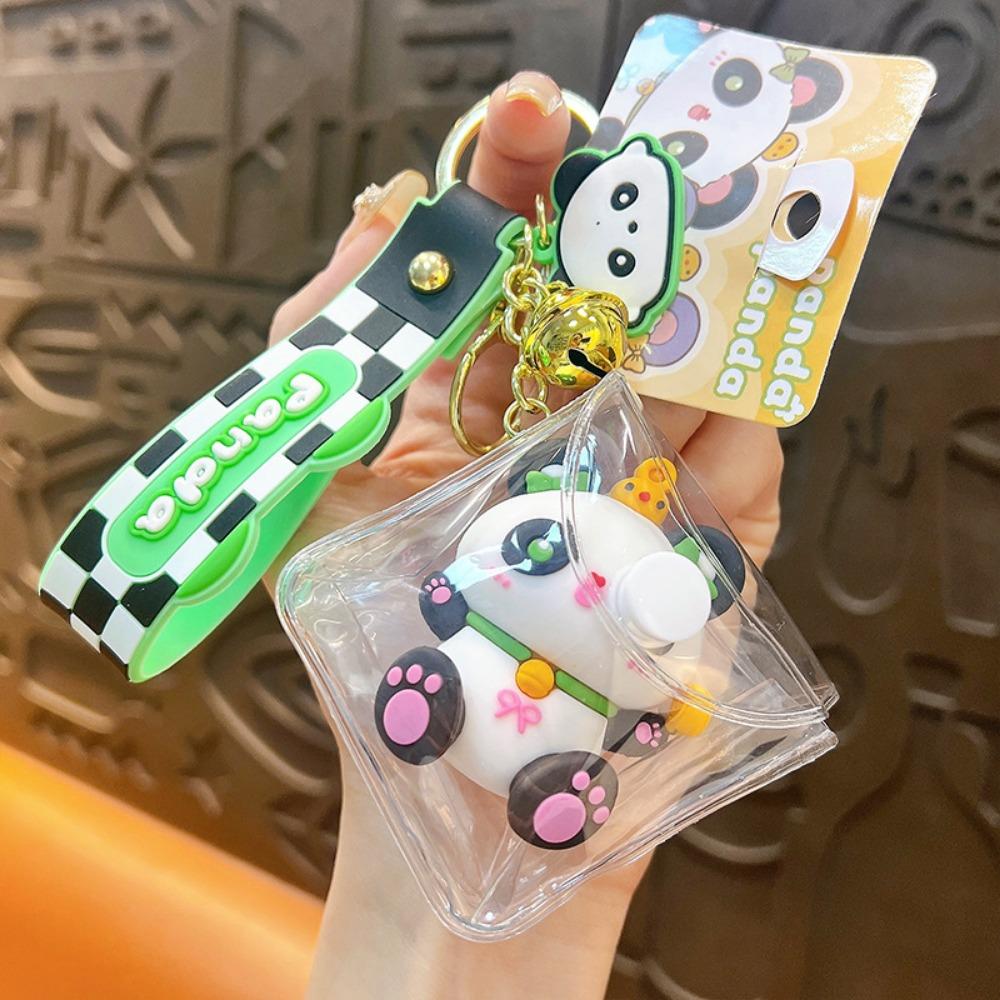 Doll Walking Bag Car Key Ring Panda Bag Pendant Creative Cartoon Cute Keychain  Small Gift
