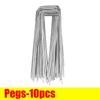 Galvanized U Shaped Garden Staples, Metal Fence Tubing Stakes with Pads, Landscape Spikes Ground Nails for Lawn Barrier Fabric Holding & Fixing