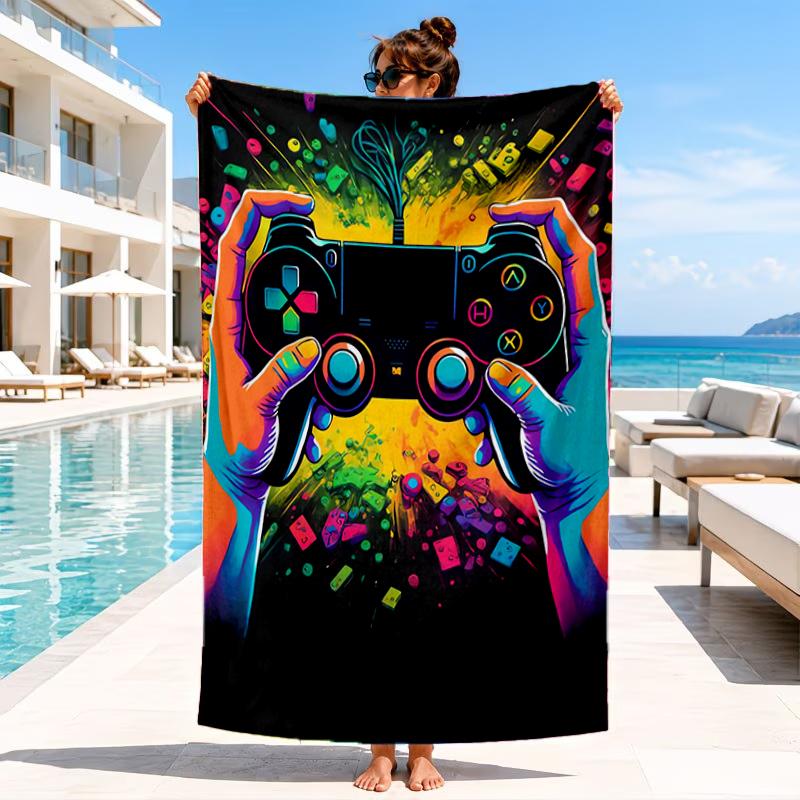 Colorful Gaming Adventure Beach Towel, Microfiber Beach Towel, Perfect For Pool, Beach, Travel, Home Decor Beach Party Fan Gifts