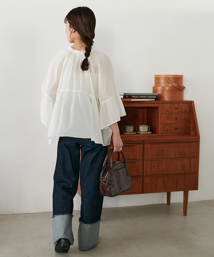 Discoat India Flared Skipper Sleeve Blouse DCZ1051304A0001 Free Size Off-White