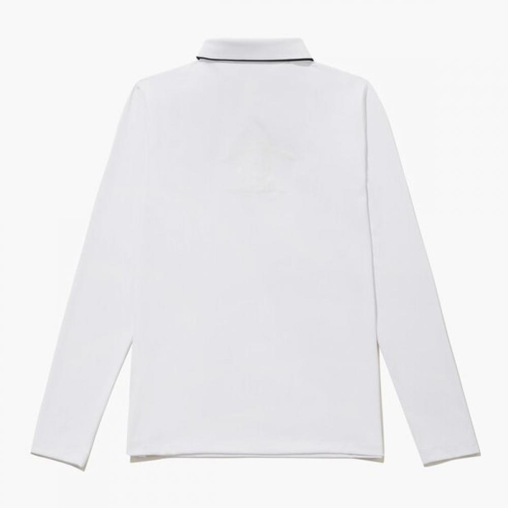 Munsingwear Women Collar PoinT Long Sleeve T shirT whiTe mr122lTl13