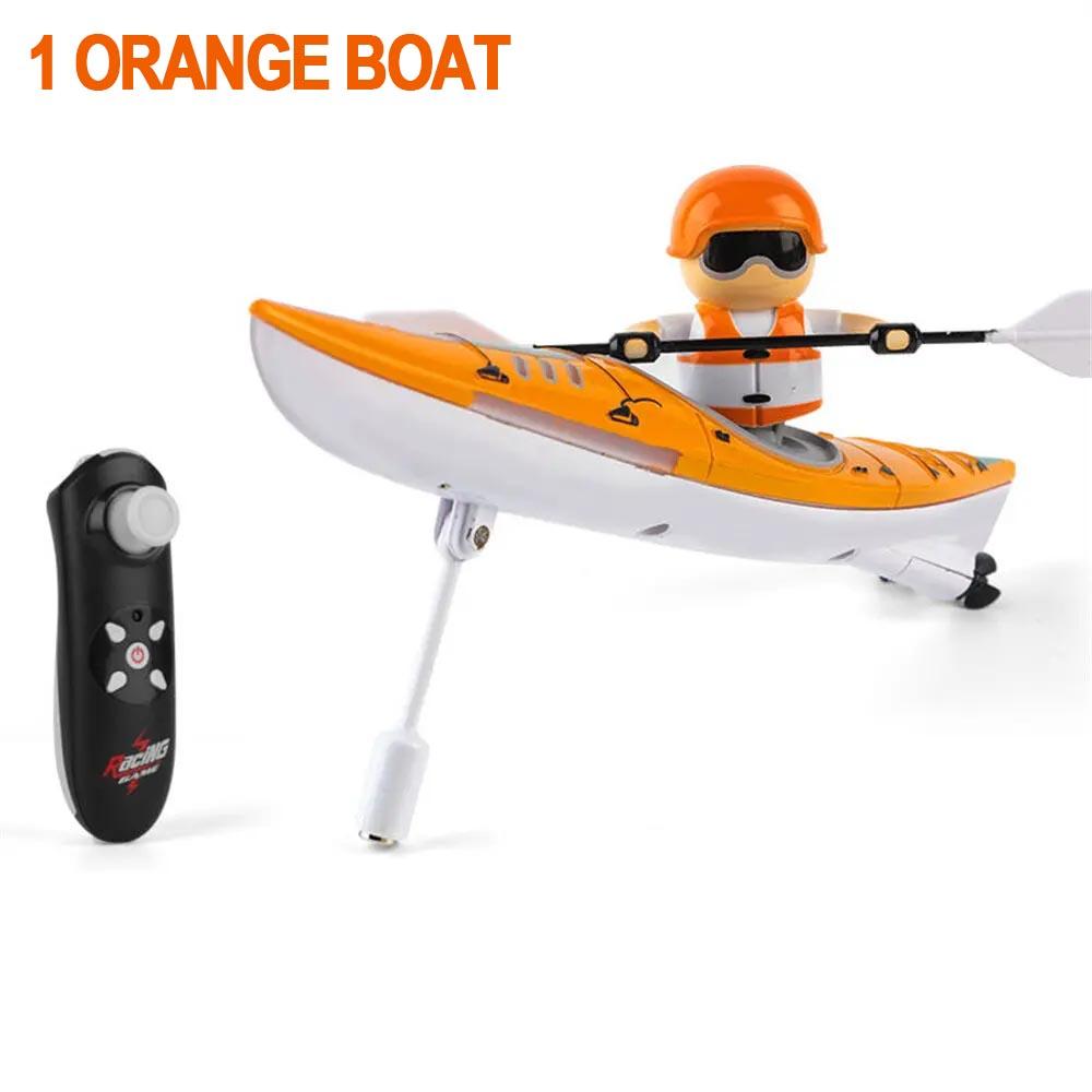 

Rc Boat Kayak Racing Ship 2.4G Remote Control Rowing Boat Paddling Water Competition Games Summer Outdoor Toy for Boys Kids Gift