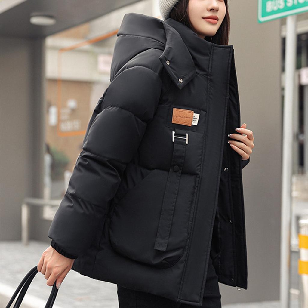 Women's Loose Hooded And Thickened Cotton Jacket, Cotton Jacket, Warm And Fashionable Casual Cotton Jacket Jacket