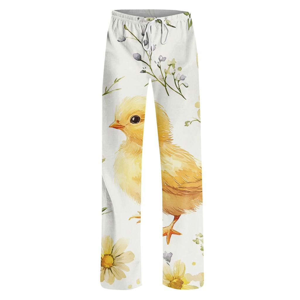 Women's Fashion Loose Casual Easter Printed Casual Pants