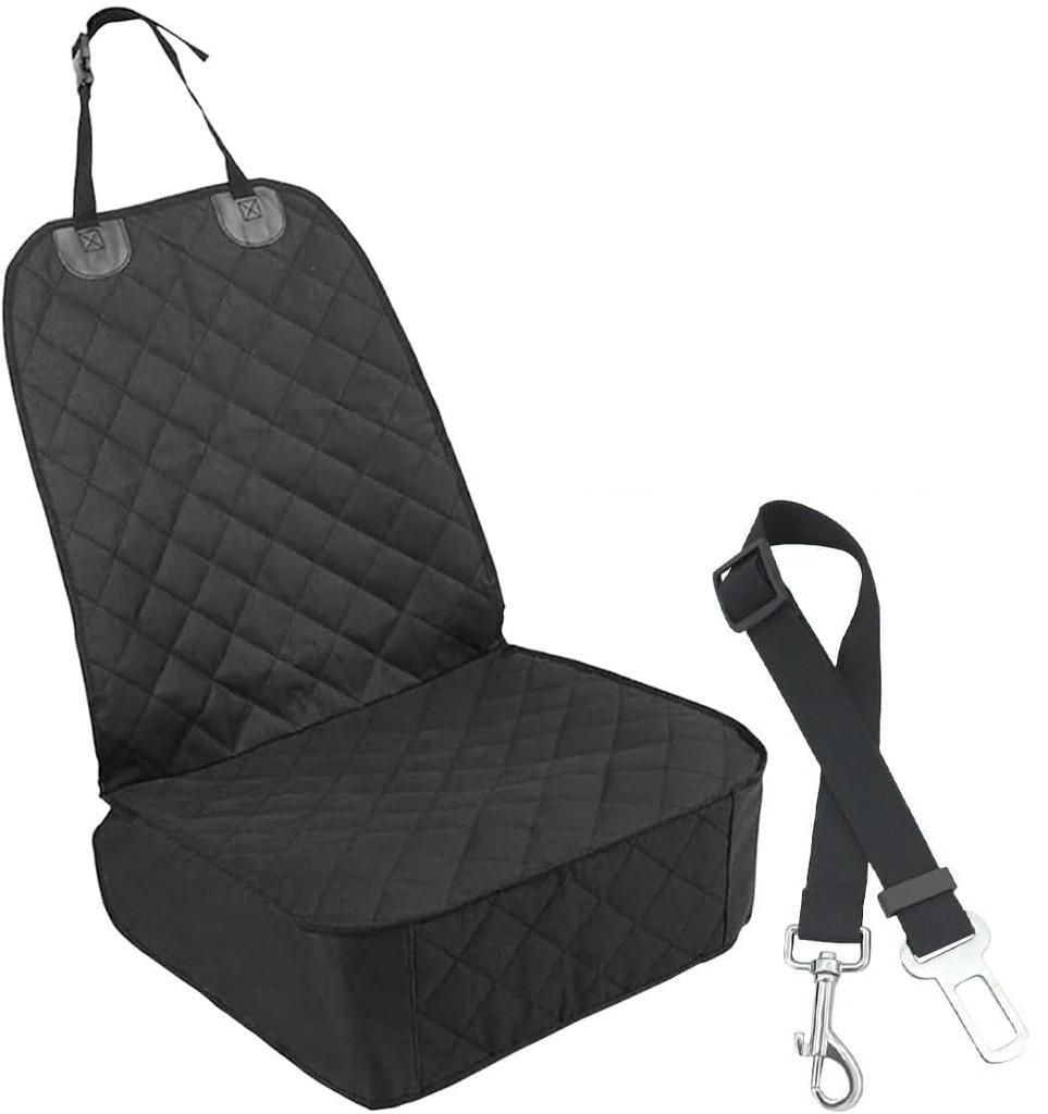 ZUKIDA Dog Car Front Seat Cover with Side Waterproof Dog Car Seat Pet Car Seat Pad with Safety Compatible with Most and Jeeps Flaps, &