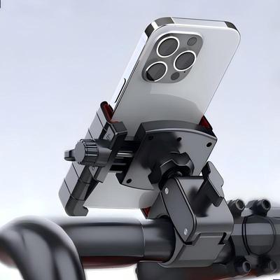 Motorcycle Phone Holder Anti-Vibration Phone Holder 360° Rotation Universal Bike Handlebar Mount for iPhone Samsung