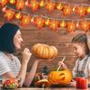 Christmas Decoration Artificial Maple Leaf Leaves LED Light String Lantern Garland Home Party DIY Halloween Decorations New Year