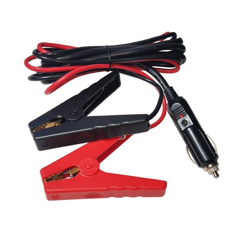 

Car Cigarette Lighter Extension Cord Car Charging Male Plug to Battery Clips Cable 12V/24V Motorcycle Battery Charging 1
