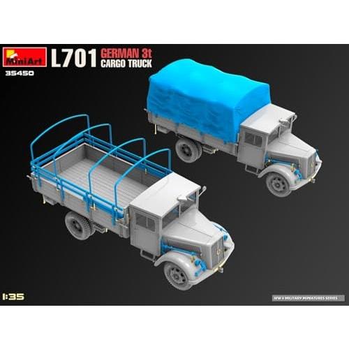 Miniart 1/35 L701 German 3-Ton Cargo Truck Plastic Model MA35450