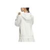 adidas Lounge FW24 Sports Comfortable Versatile Hooded Loose Long Sleeve Sweatshirt Women Sweatshirt Han-Jade-White JJ3543