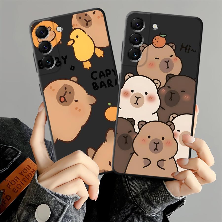 Cute Capybara Phone Cover Case for Samsung Galaxy A55 A57 A06 A37 A12 A53 A73 A05 A52 A23 A25 A51 A70 A15 A13 A16 A41 A50 A36