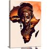 Black Woman Canvas Wall Art N N Painting Decor Pictures Abstract N Girl Posters Prints for Dining Living Room Bedroom Home Decoration