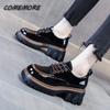 Ladies Shoes Loafers Mary Jane Women's Japanese Retro Soft-soled Girls Thick-soled High-heels Platform Luxury Designer Round Toe
