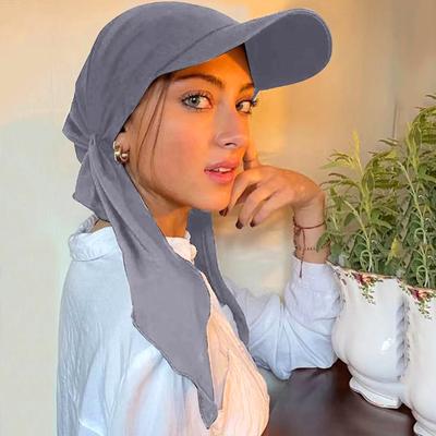 Uformell turban ensfarget baseballcaps dame sjaldesign solbeskyttelse enkel pustende hatt