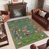 Birds Theme Crystal Velvet Floor Rug Personalized Custom Name Text Warm Carpet Home Decoration