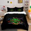 Green Turtle with Weapons. Bedding Sets Duvet Cover Sets Duvet Covers Pillowcases(1 * Duvet Cover 2 * Pillowcases Without Duvet Insert)